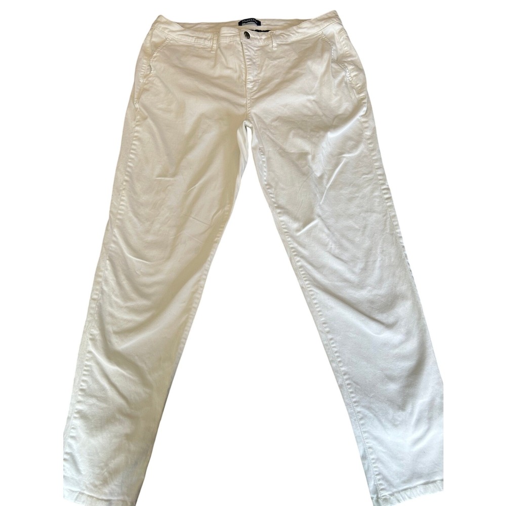 Bandolino Felicia White‎ Straight Leg Jeans Womens Size 12 Mid Rise Denim Pants